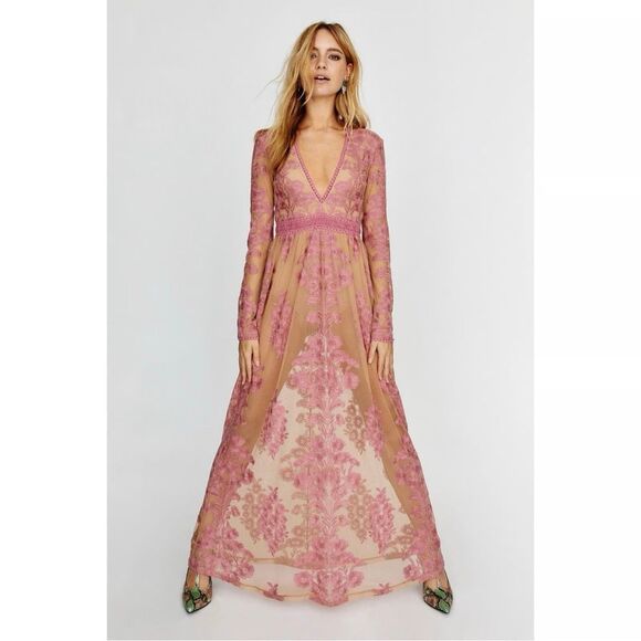 For Love & Lemons Temecula Maxi Dress Women's Size Small $289 MSRP